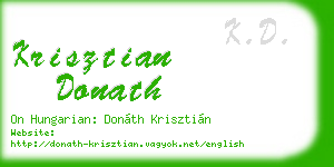 krisztian donath business card