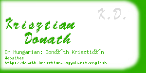 krisztian donath business card